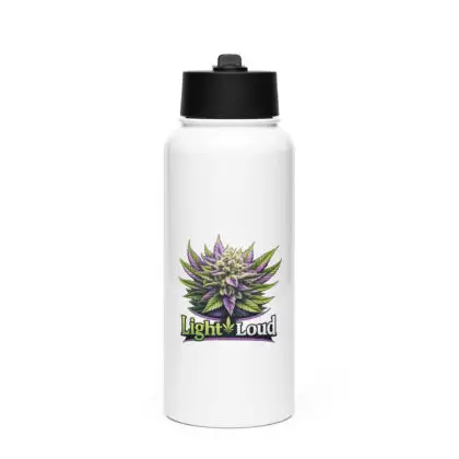 Light Loud Stainless steel water bottle with a straw lid
