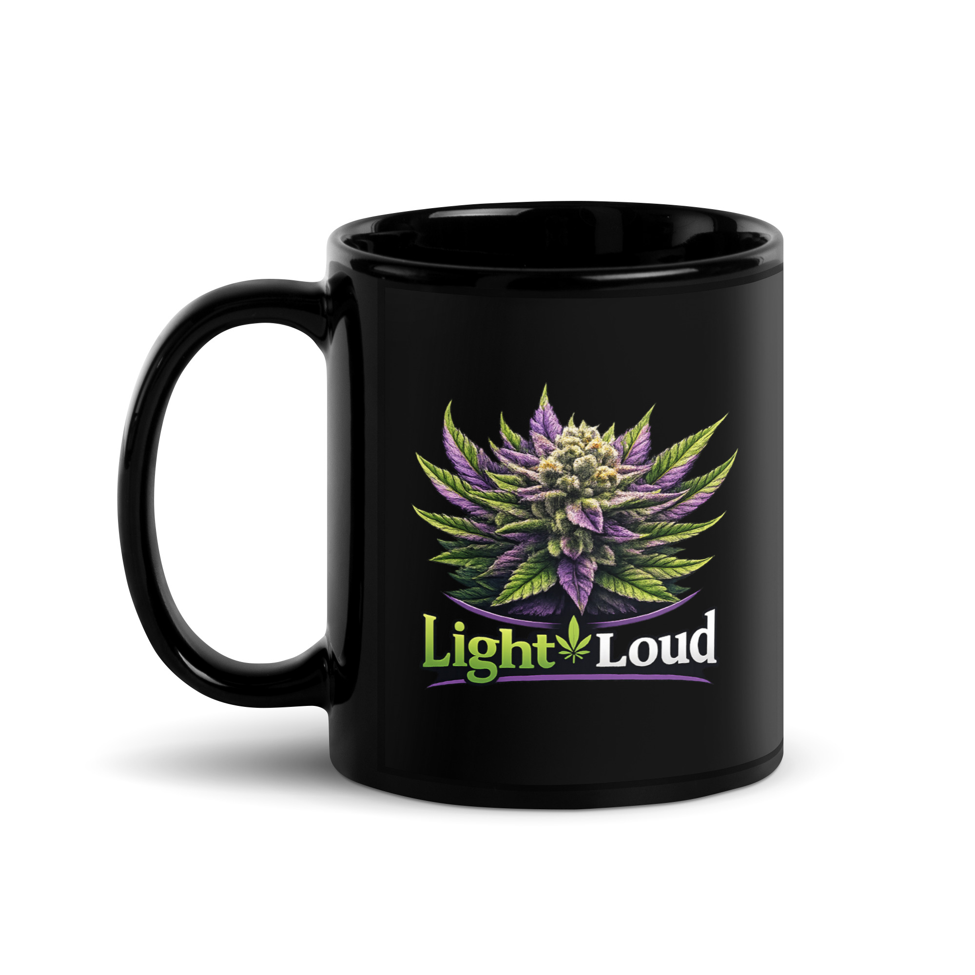 Light Loud Black Glossy Mug - Image 3