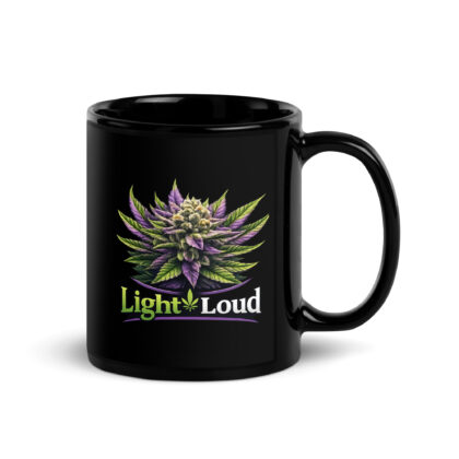 Light Loud Black Glossy Mug