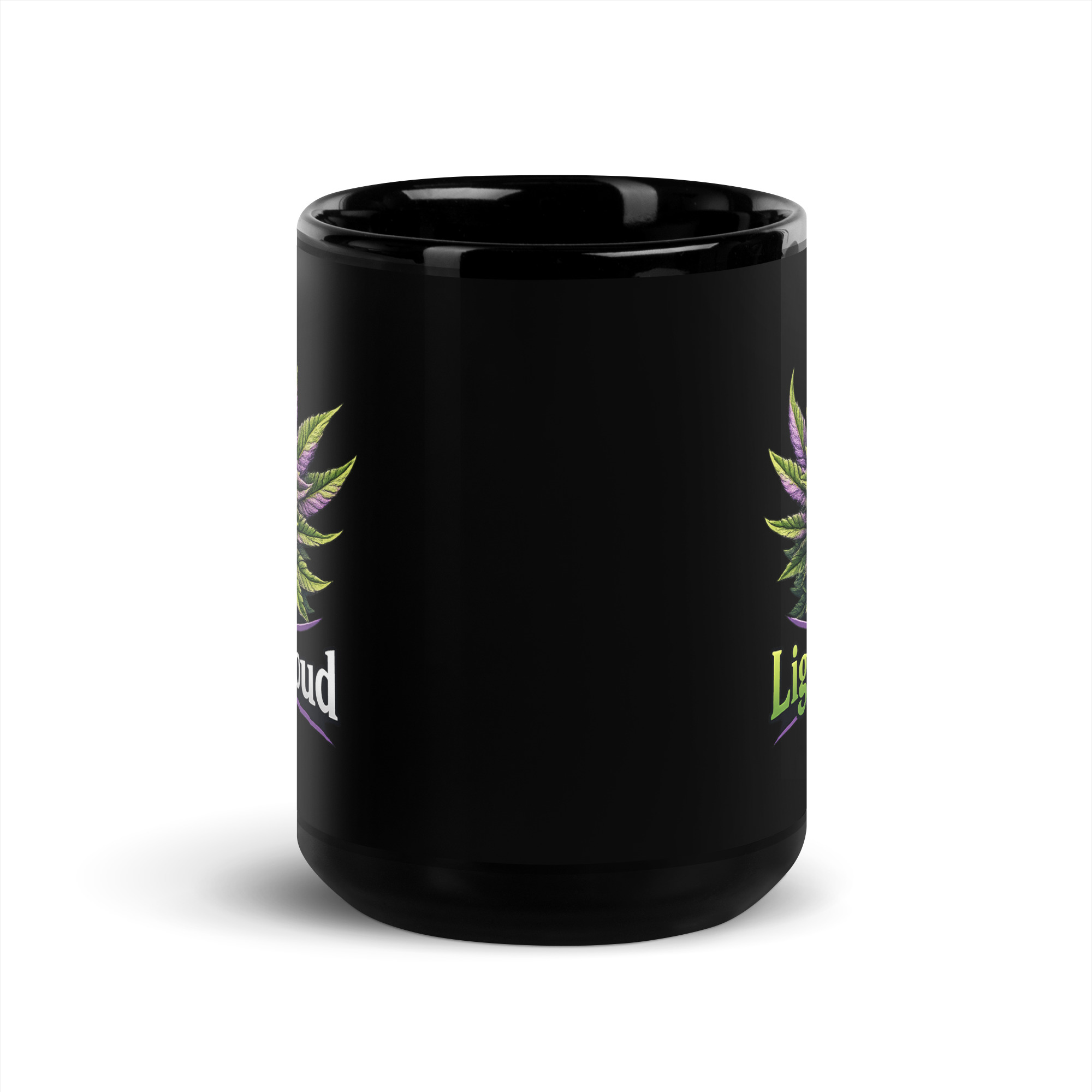 Light Loud Black Glossy Mug - Image 5