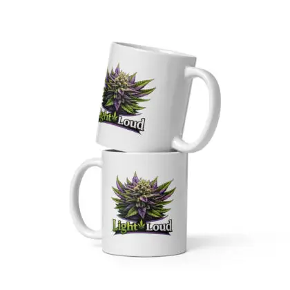 Light Loud White glossy mug